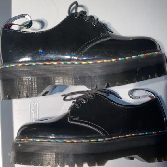 Doc Marten 1461 rainbow platform shoes - Picture 2 of 5